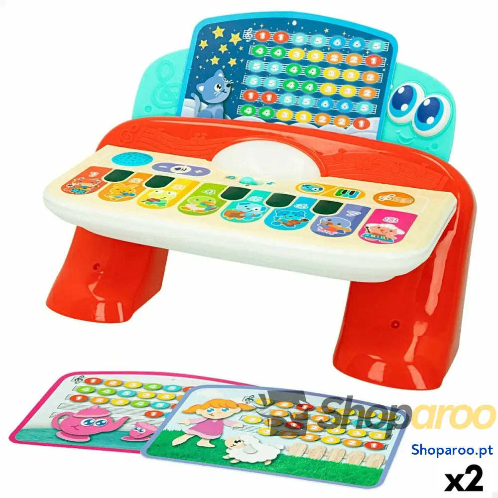 Piano Interativo para Bebé Winfun 27 x 16 x 18 cm (2 Unidades)