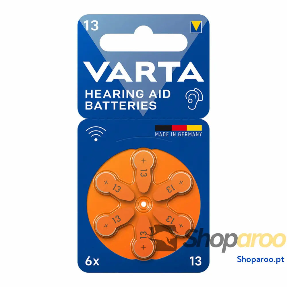 Pilha para aparelho auditivo Varta Hearing Aid 13 6 Unidades