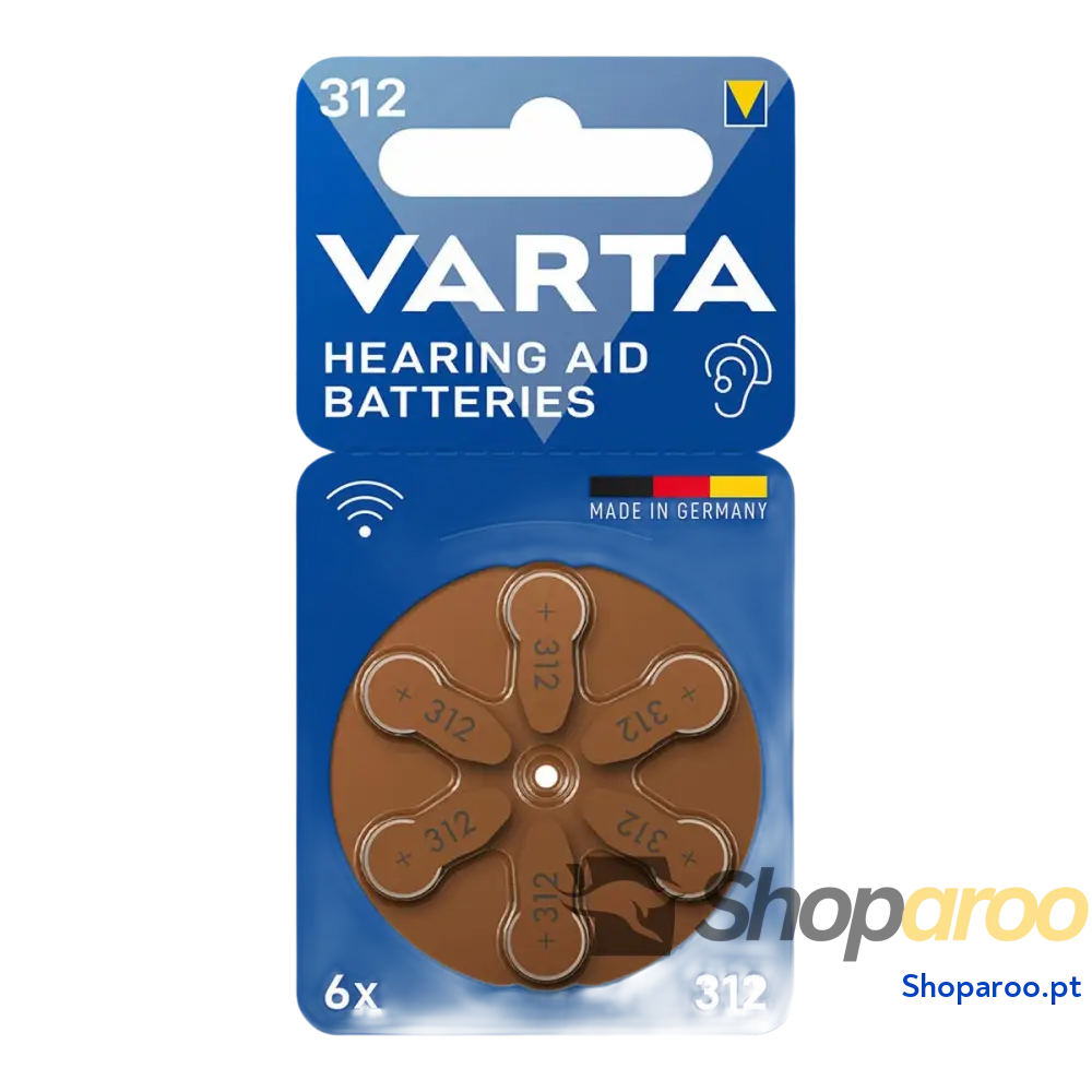 Pilha para aparelho auditivo Varta Hearing Aid 312 PR41 6 Unidades