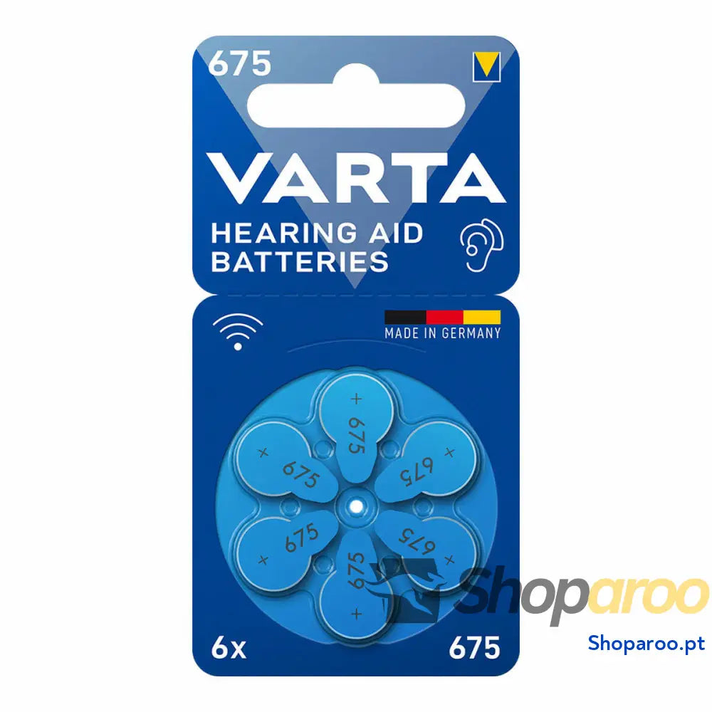 Pilha para aparelho auditivo Varta Hearing Aid 675 PR44 6 Unidades