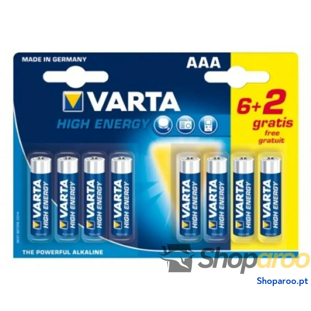 Pilha Varta LR6 AAA 1,5V High Energy (8 pcs)
