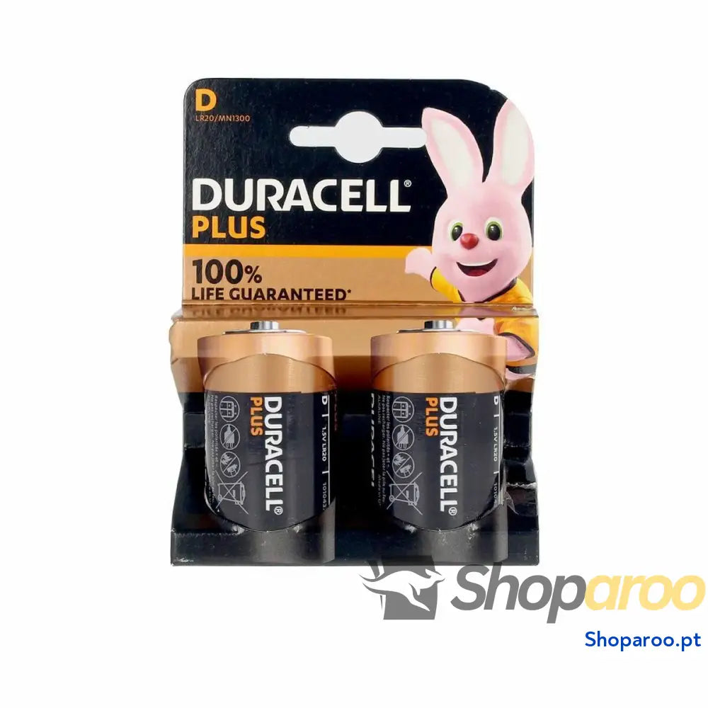 Pilhas Alcalinas LR20 DURACELL Plus Power  D 1,5 V
