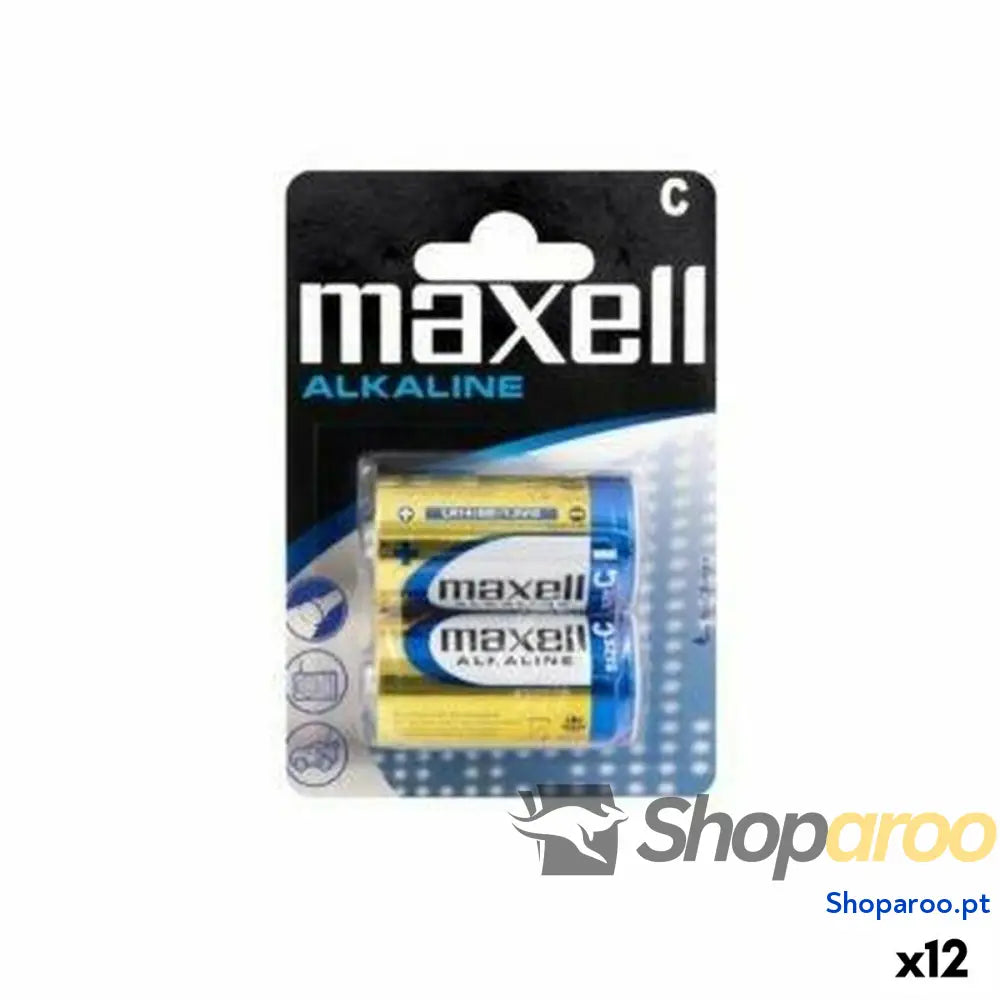 Pilhas Alcalinas Maxell LR14 (12 Unidades)