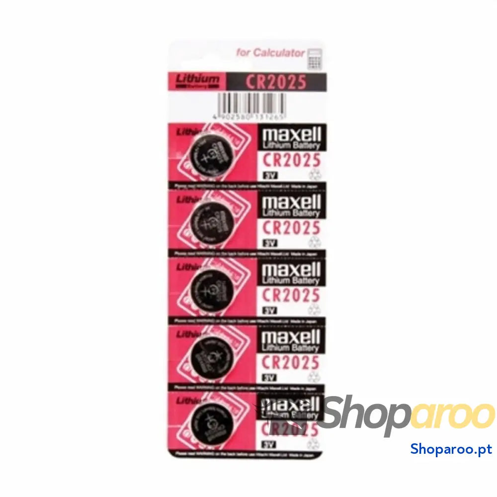 Pilhas de Botão de Lítio Maxell CR2025 3V 3 V CR2025 (5 Unidades) (5pcs)