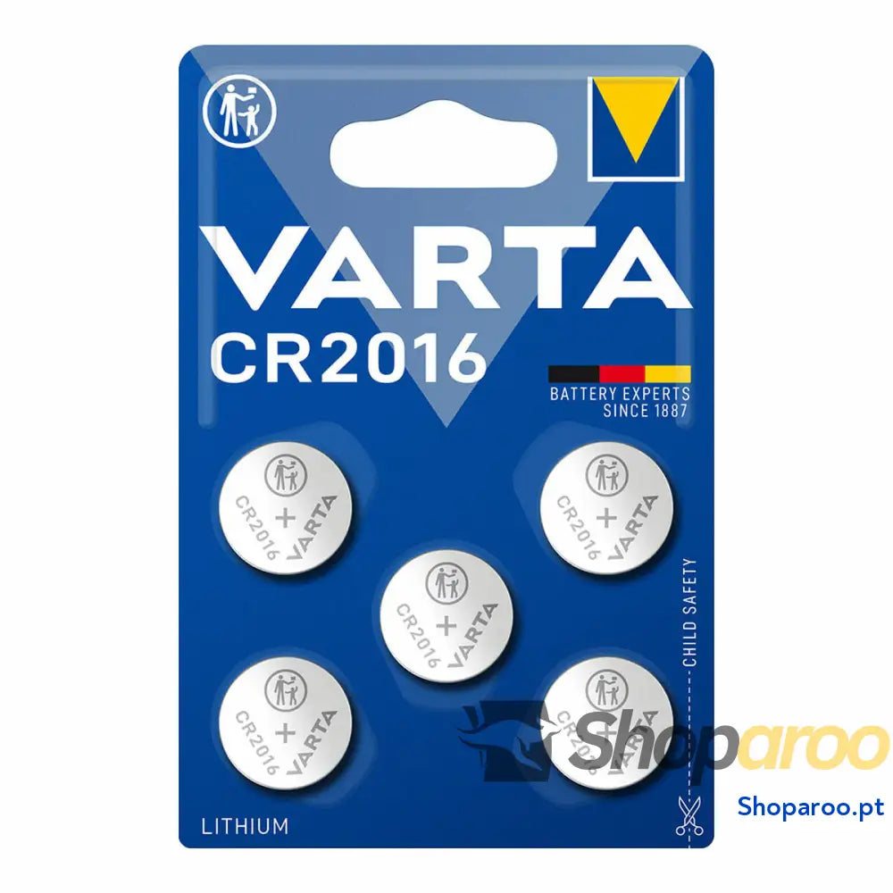 Pilhas de Botão de Lítio Varta 6016101415 CR2016 3 V (5 Unidades)