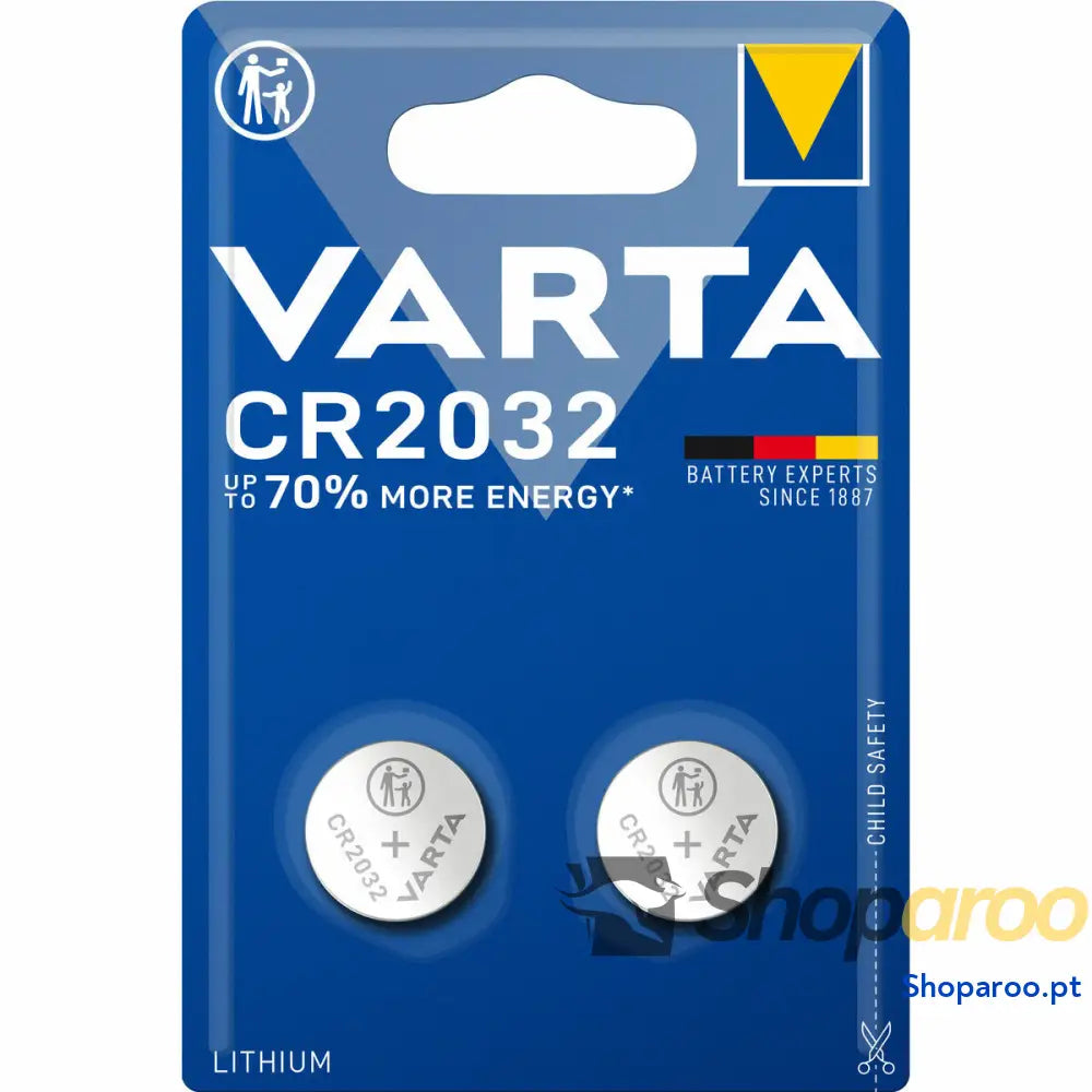Pilhas de Botão de Lítio Varta CR 2032 230 mAh 3 V (2 Unidades)