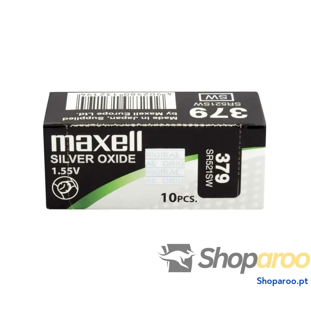 Pilhas de botão Maxell SR521SW 379 1,55 V Pilhas de Botão