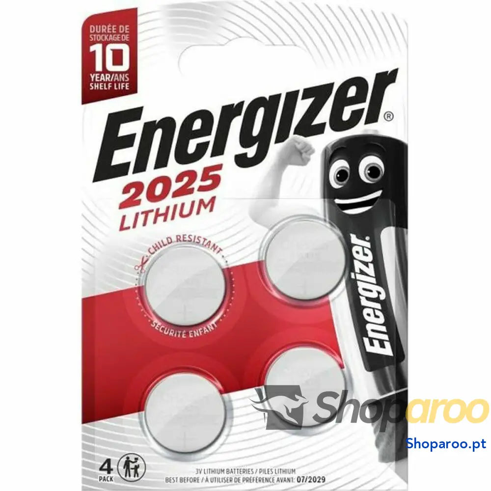 Pilhas Energizer CR2025 3 V CR2025 (4 Unidades)