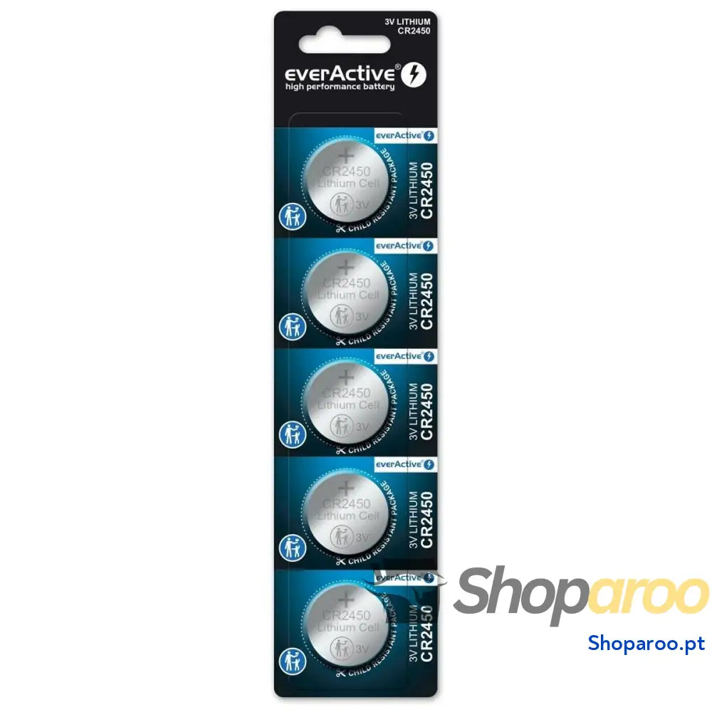 Pilhas EverActive CR2450 (5 Unidades)