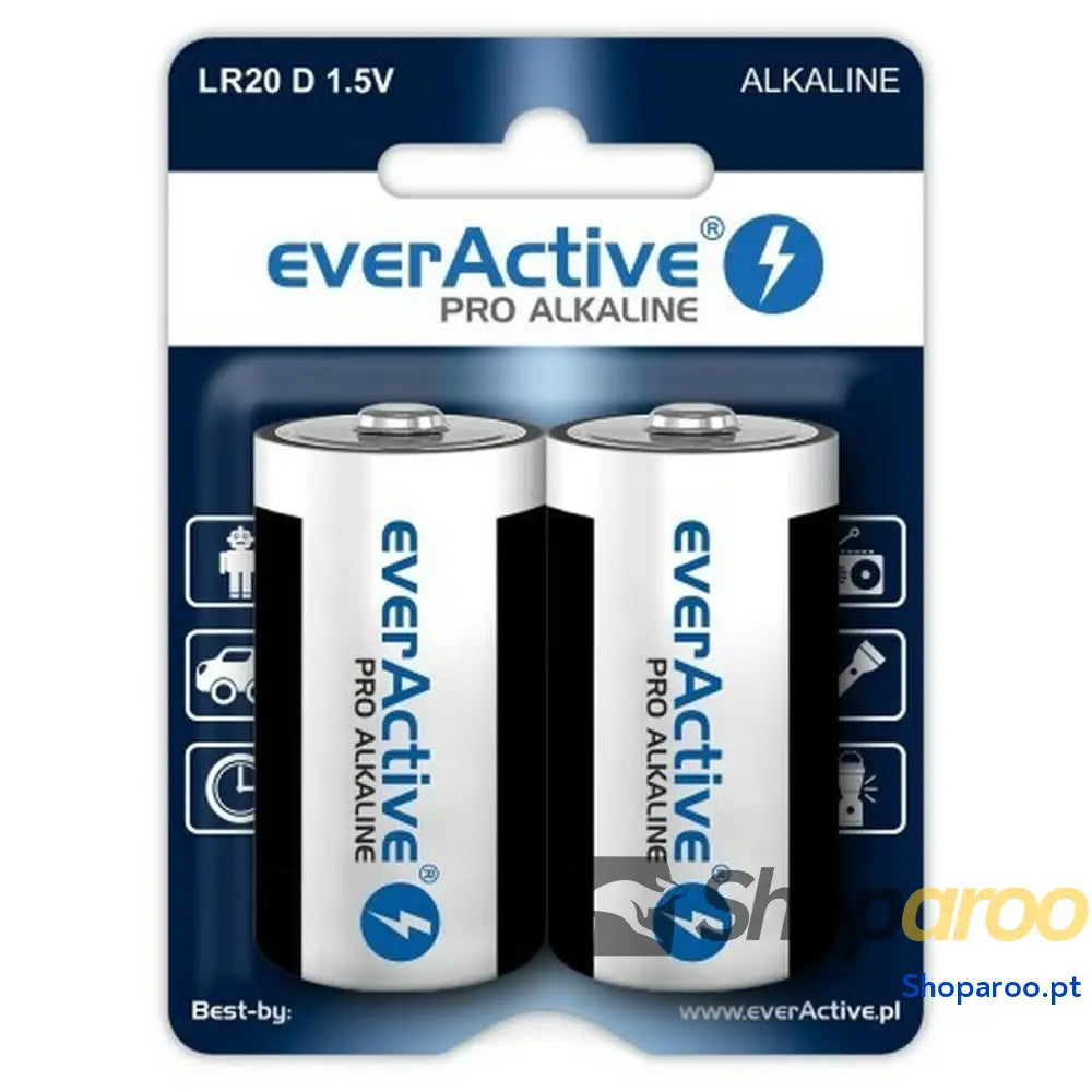 Pilhas EverActive LR20 1,5 V (2 Unidades)