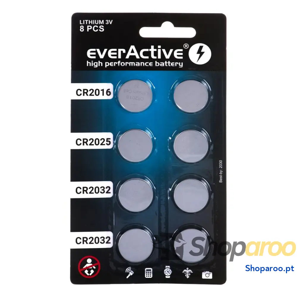 Pilhas EverActive R2032 / CR2025 / CR2016 3 V (1 Unidade)