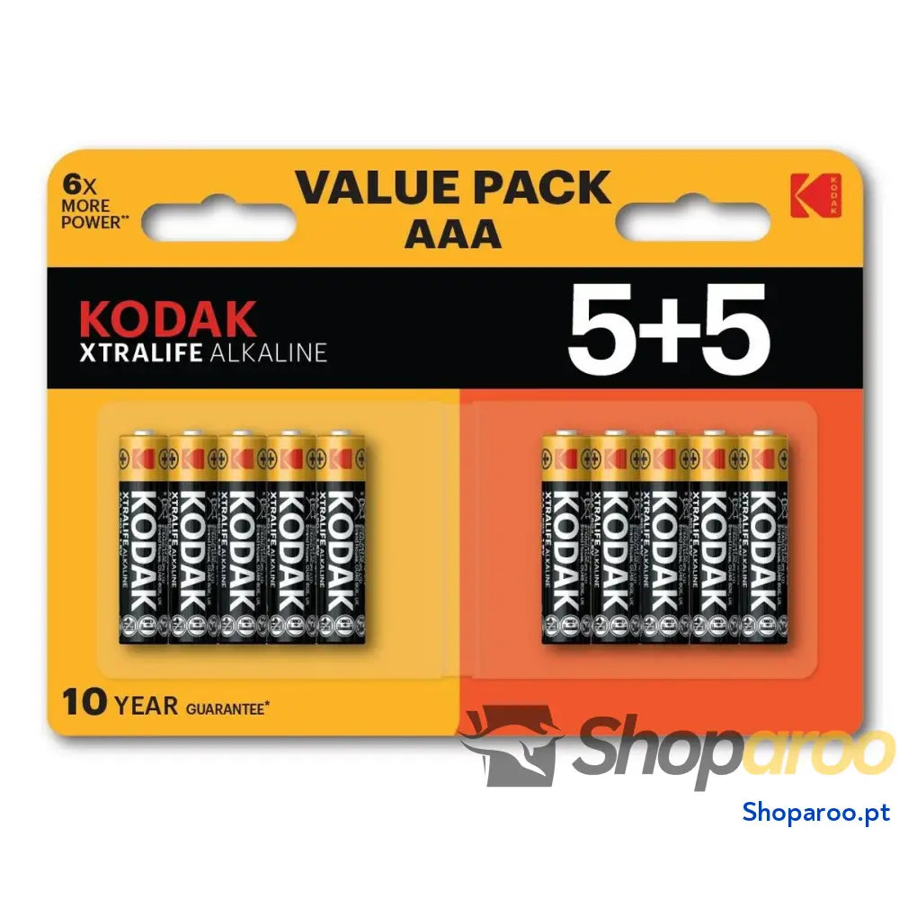 Pilhas Kodak XTRALIFE 1,5 V AAA (10 Unidades)