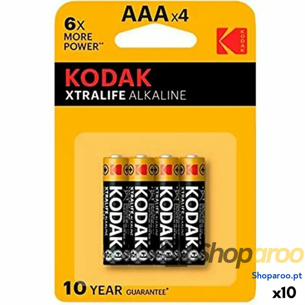 Pilhas Kodak Xtralife LR03 AAA 4 Peças (10 Unidades)