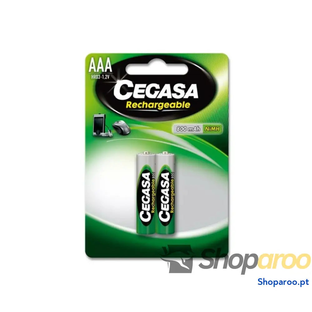 Pilhas Recarregáveis Cegasa HR3 800 mAh 800 mAh (2 uds)