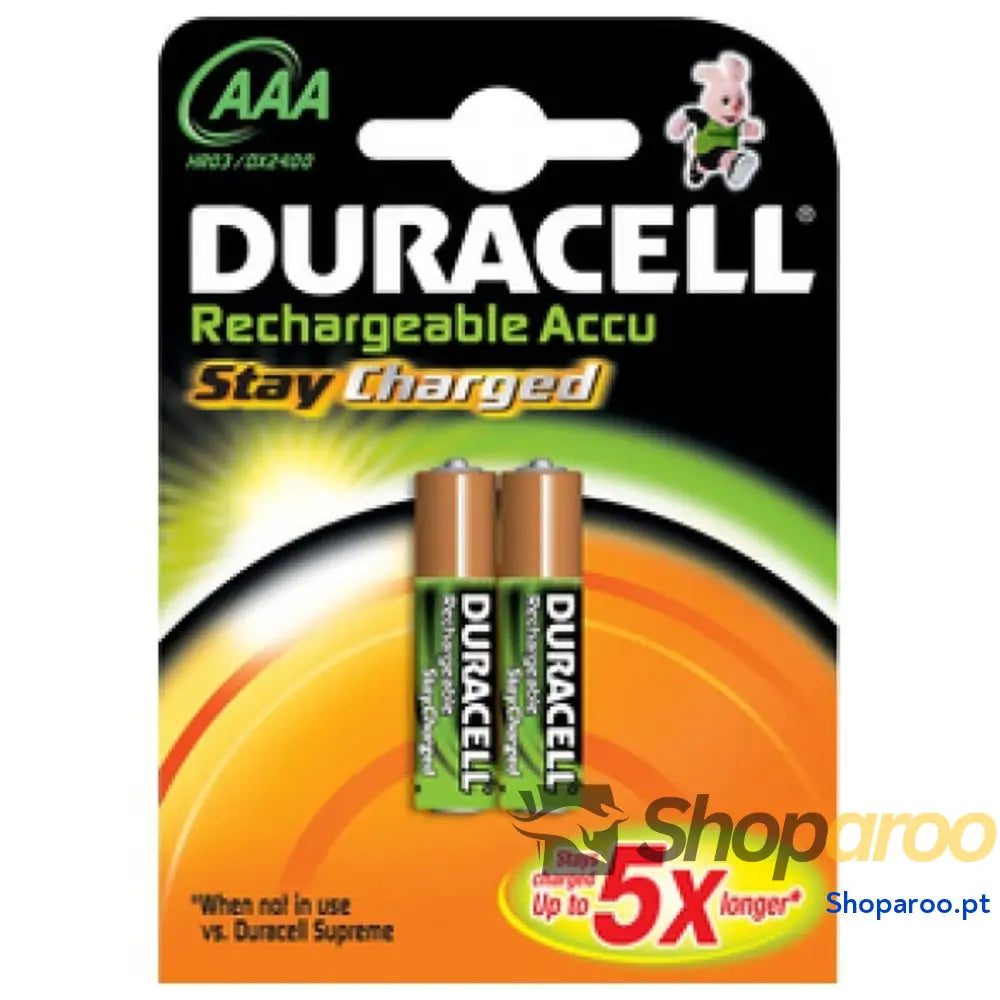 Pilhas Recarregáveis DURACELL HR03 1.2 V AAA (2 Unidades)