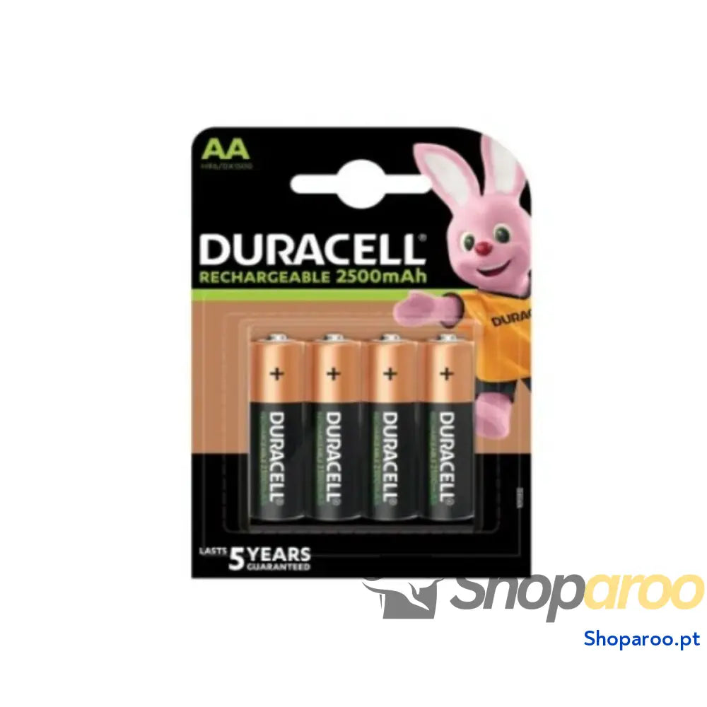 Pilhas Recarregáveis DURACELL HR6DX1500 AA HR6 NiMh 2500 mAh 2500 mAh 1,2 V (4 Unidades)