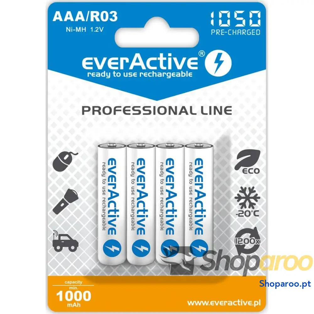Pilhas Recarregáveis EverActive EVHRL03-1050 1,2 V AAA