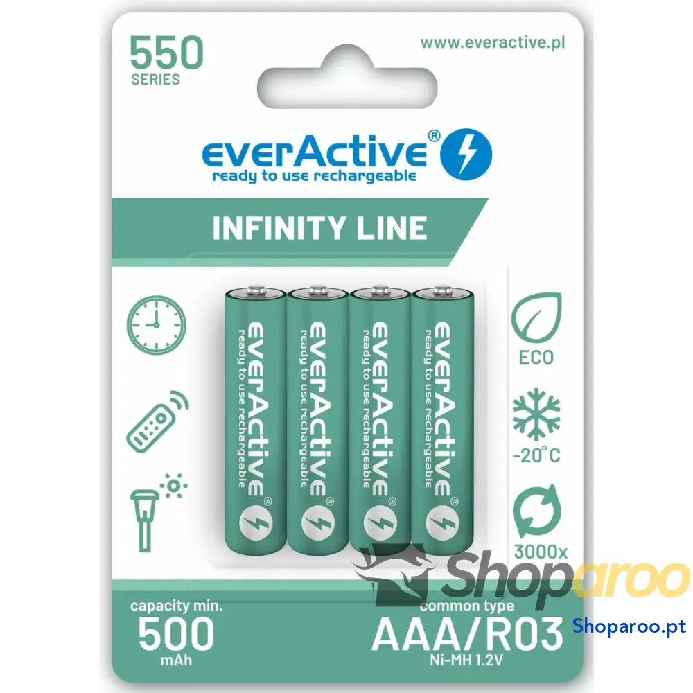 Pilhas Recarregáveis EverActive EVHRL03-550 1,2 V