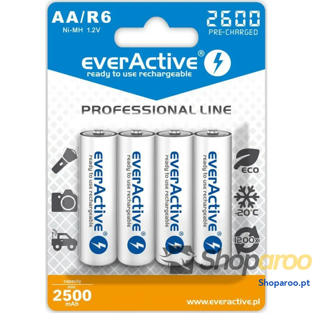 Pilhas Recarregáveis EverActive EVHRL6-2600 2500 mAh 1,2 V