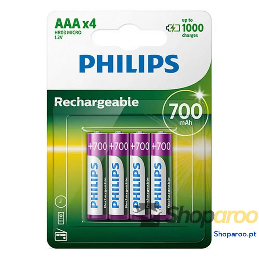Pilhas Recarregáveis Philips R03B4A70/10 700 mAh 1,2 V