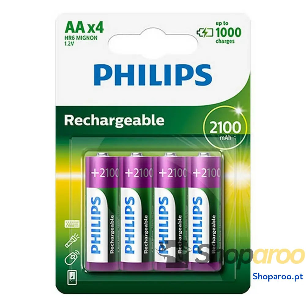 Pilhas Recarregáveis Philips R6B4A210/10 1,2 V