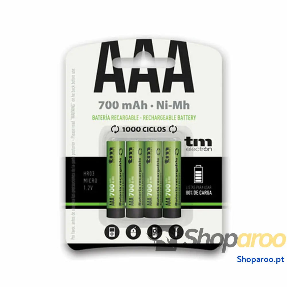 Pilhas Recarregáveis TM Electron R03 Ni-Mh