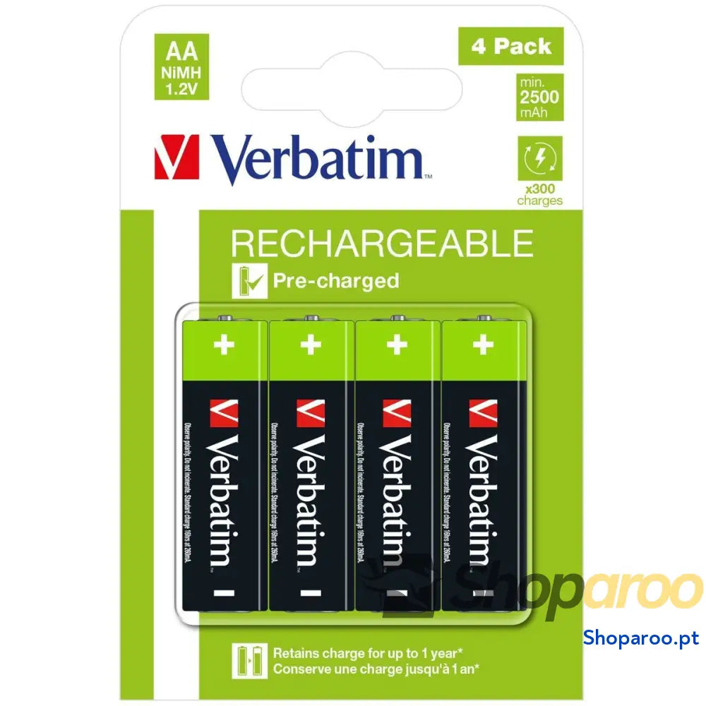 Pilhas Recarregáveis Verbatim 49517 2500 mAh 1,2 V
