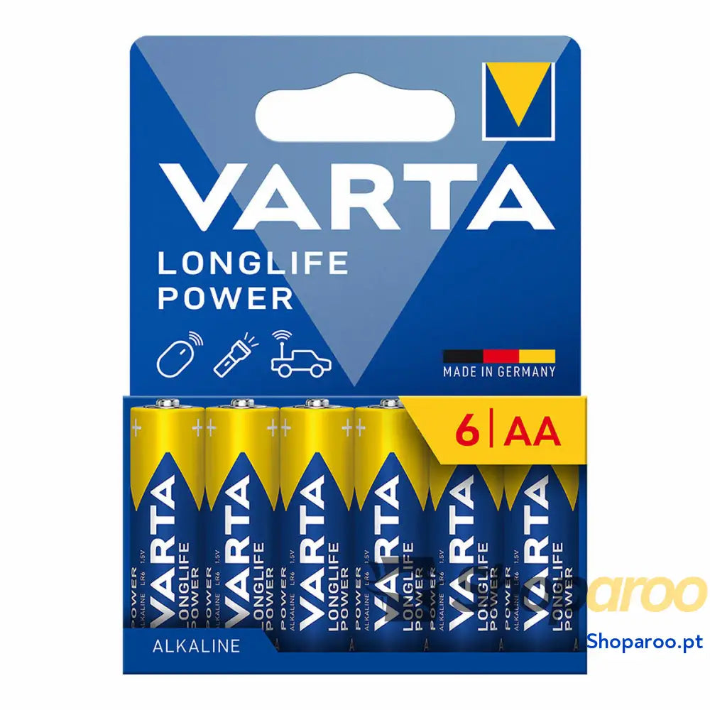 Pilhas Varta longlife power aa - lr06 1,5 V AA LR06 (6 Unidades)