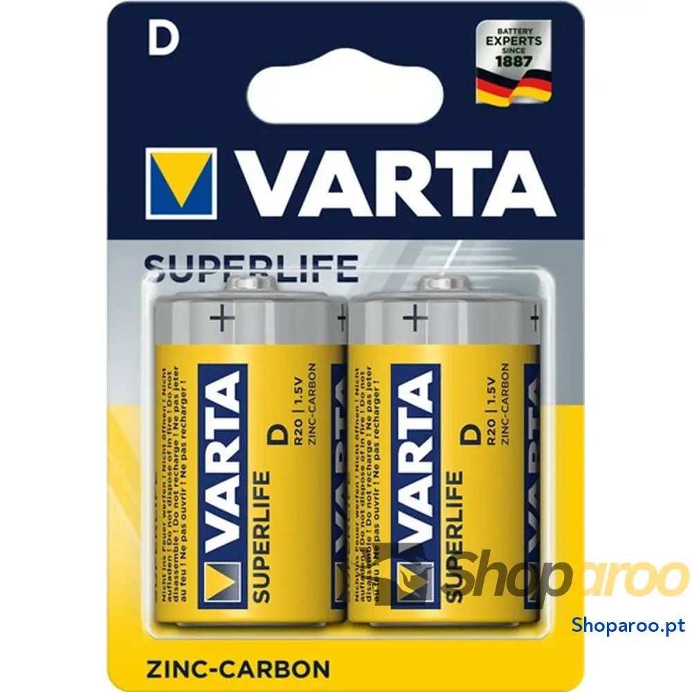 Pilhas Varta R20 D 1,5 V (2 Unidades)