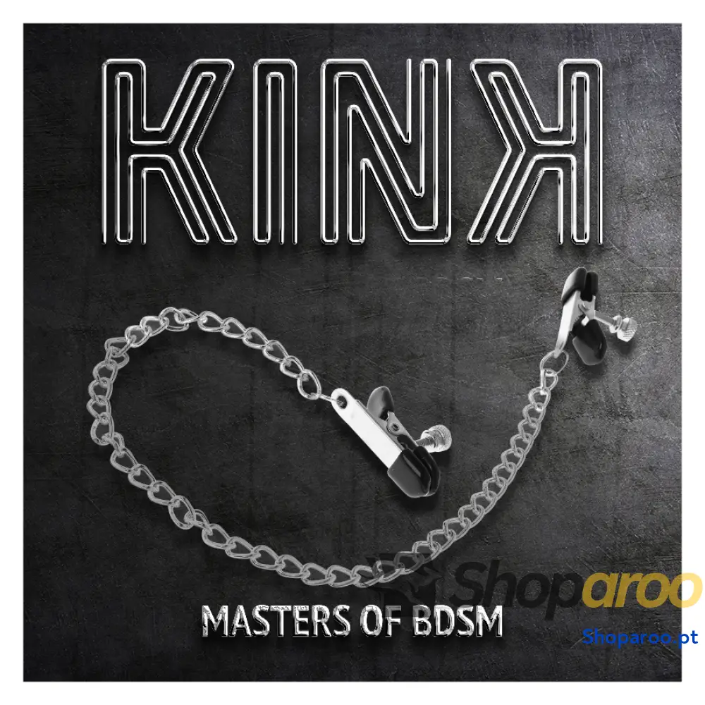 Pinças de Mamilo Corrente Plana Prata 34 cm KINK