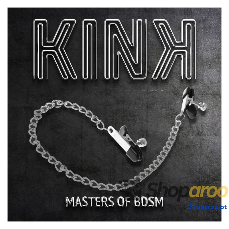 Pinças de Mamilo Corrente Plana Prata 34 cm KINK