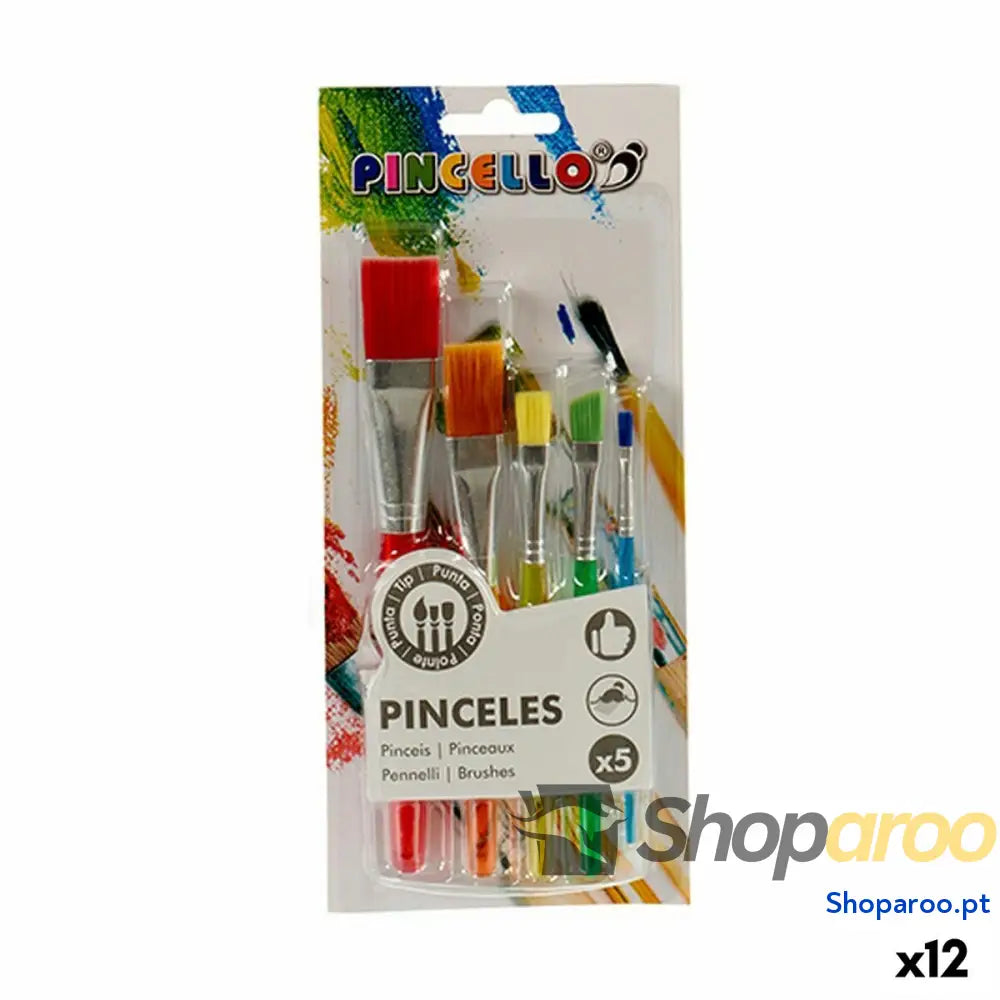 Pincéis Pincello 85077 Multicolor Conjunto (12 Unidades)