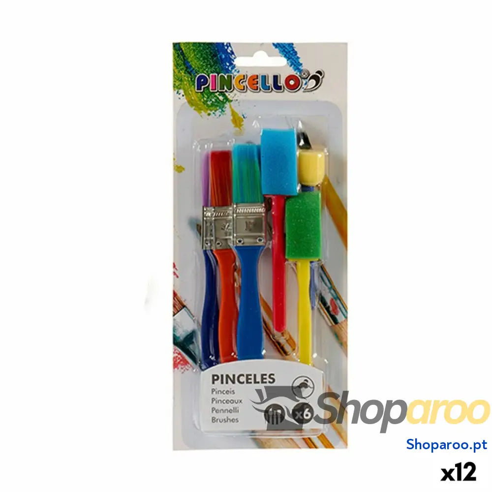 Pincéis Pincello 85078 Multicolor Conjunto Esponja (12 Unidades)