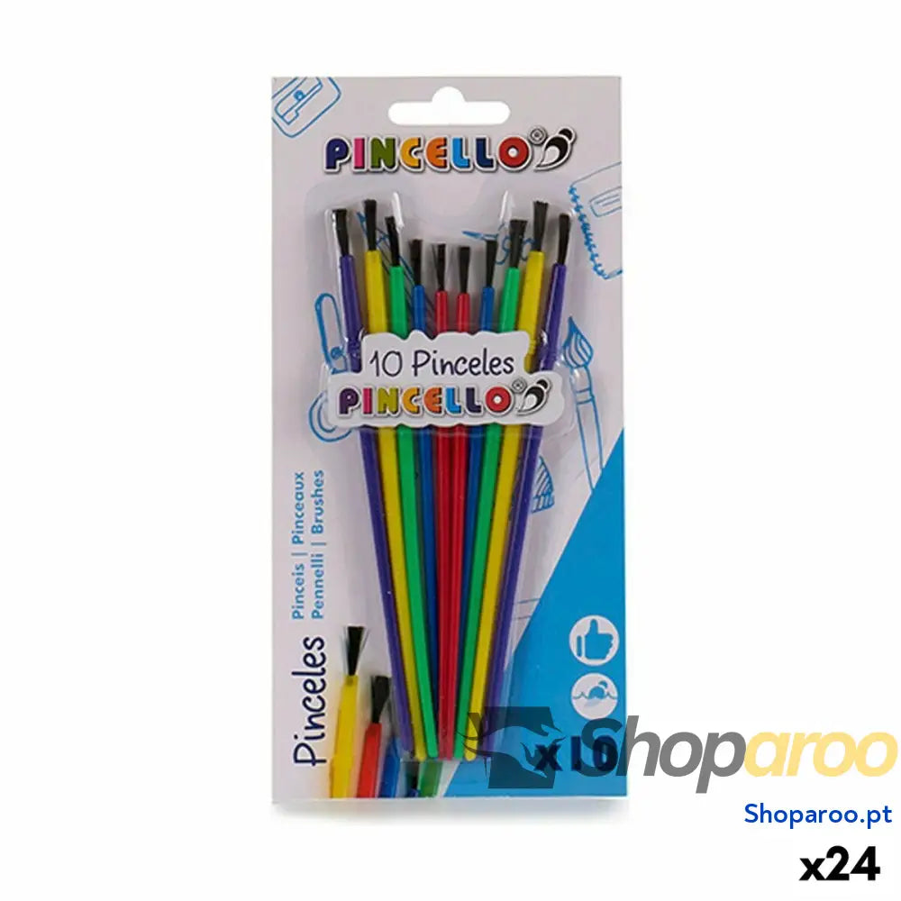 Pincéis Pincello Multicolor Conjunto (24 Unidades)