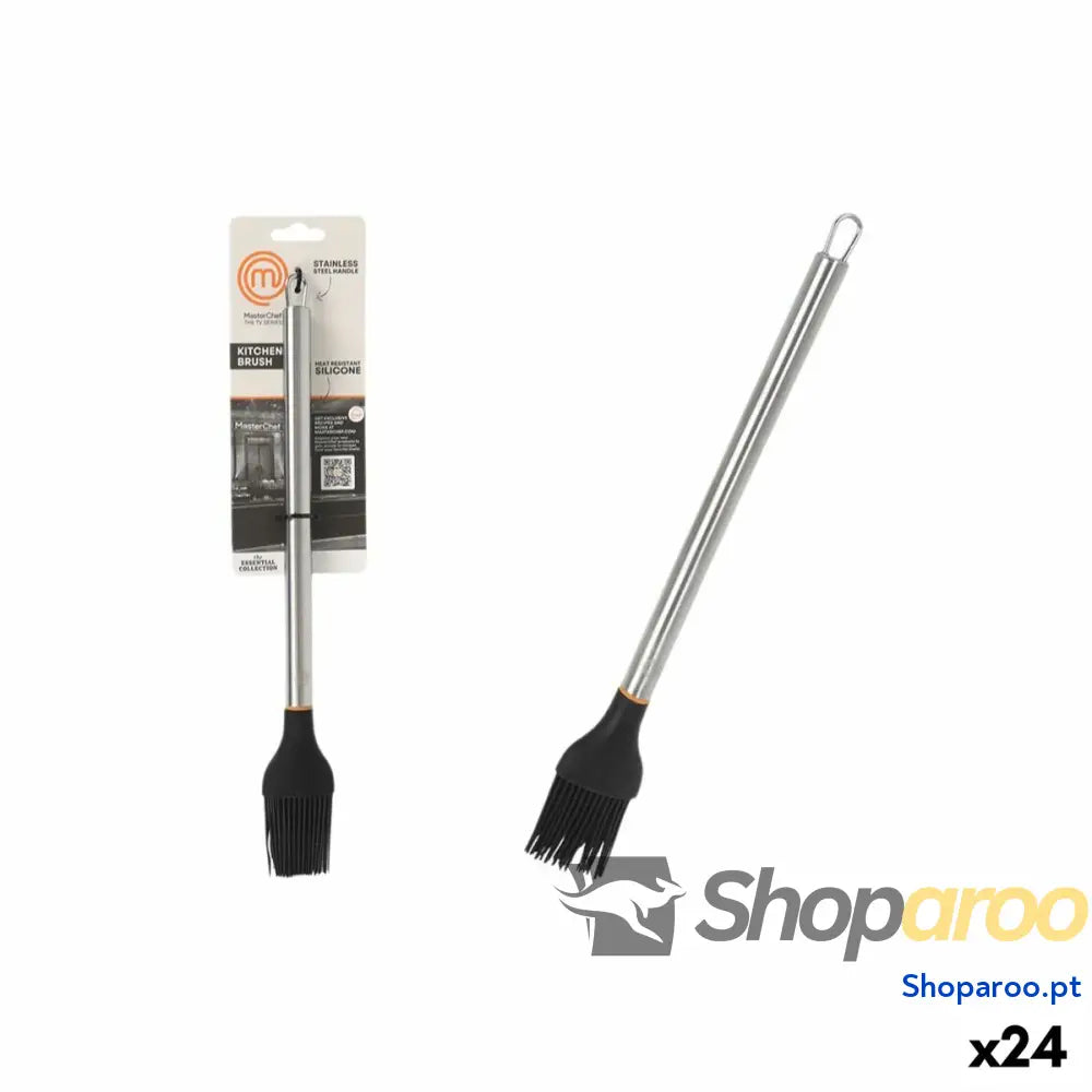 Pincel de Cozinha MasterChef Silicone Aço inoxidável 31 cm (24 Unidades)