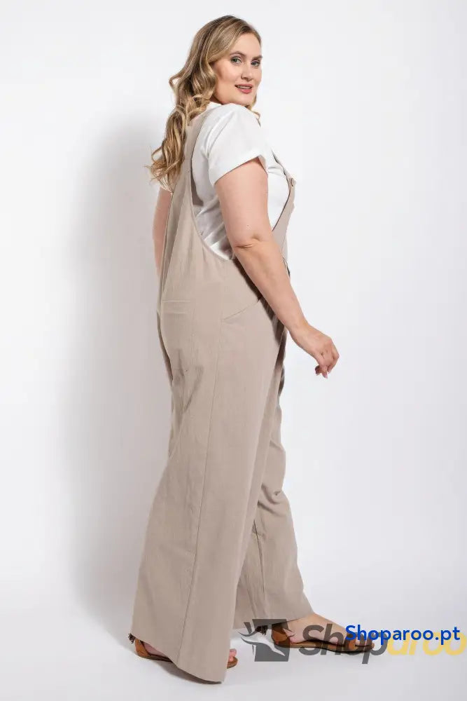 Pintuck detail overall with side pockets