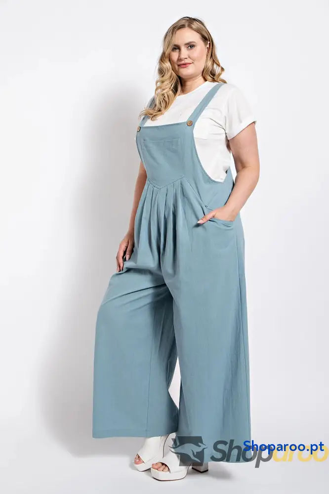 Pintuck detail overall with side pockets