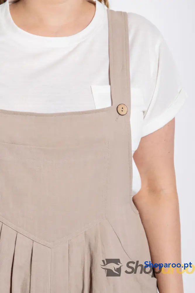 Pintuck detail overall with side pockets