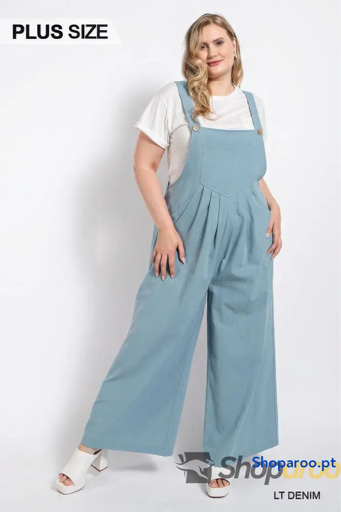 Pintuck detail overall with side pockets