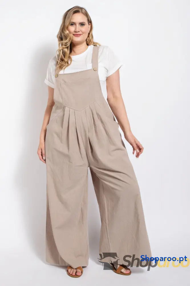 Pintuck detail overall with side pockets