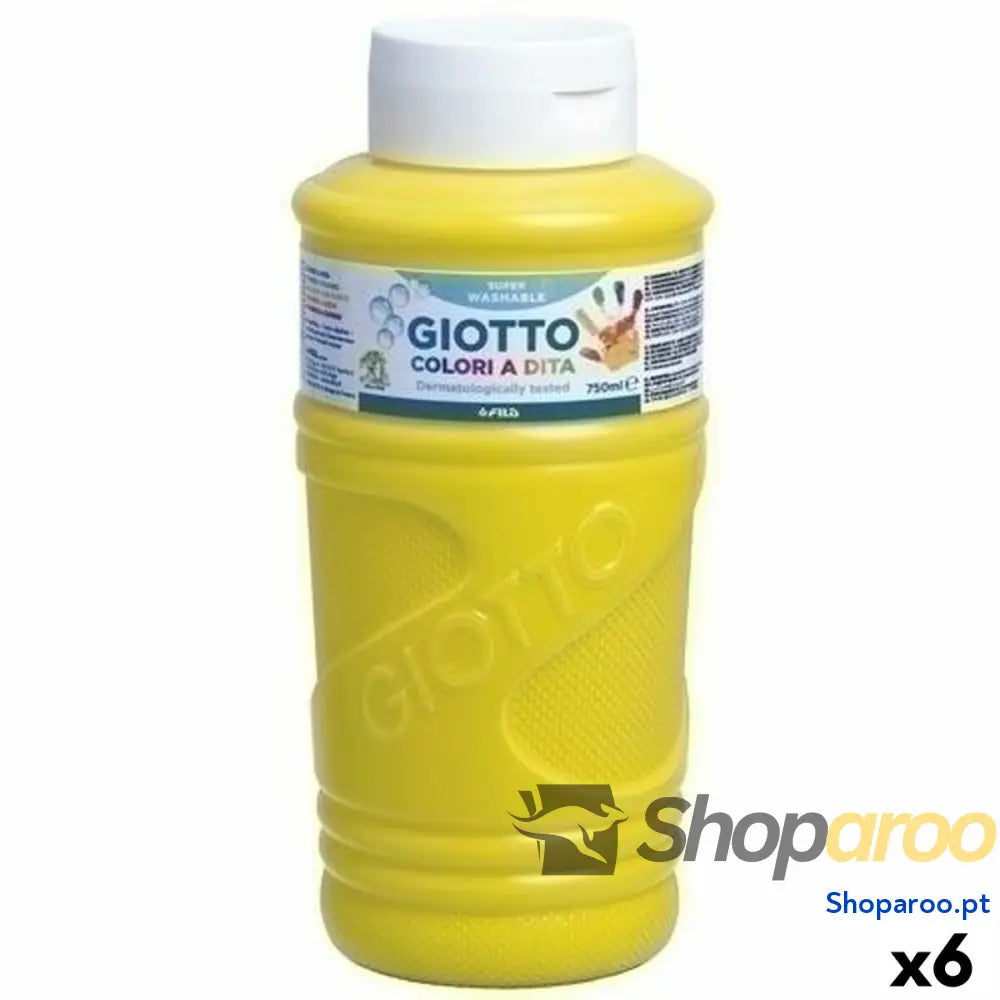Pintura de Dedos Giotto Amarelo 750 ml (6 Unidades)