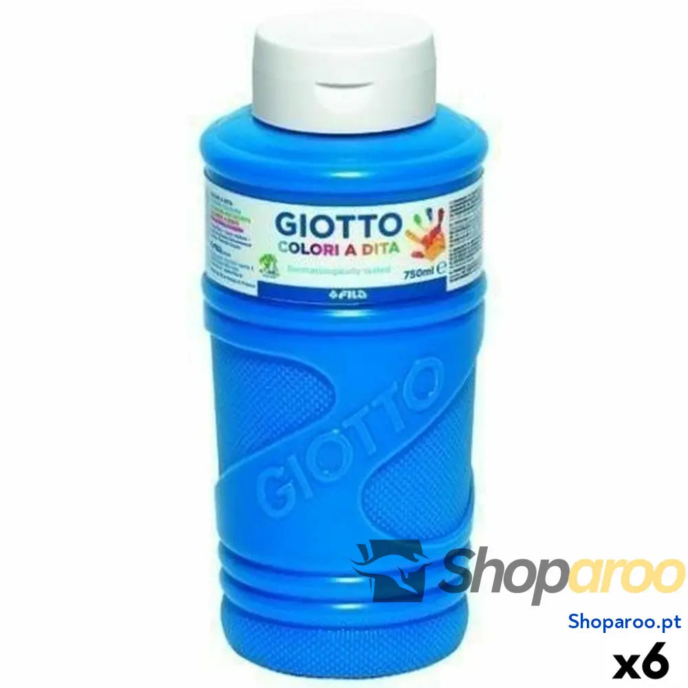 Pintura de Dedos Giotto Azul 750 ml (6 Unidades)