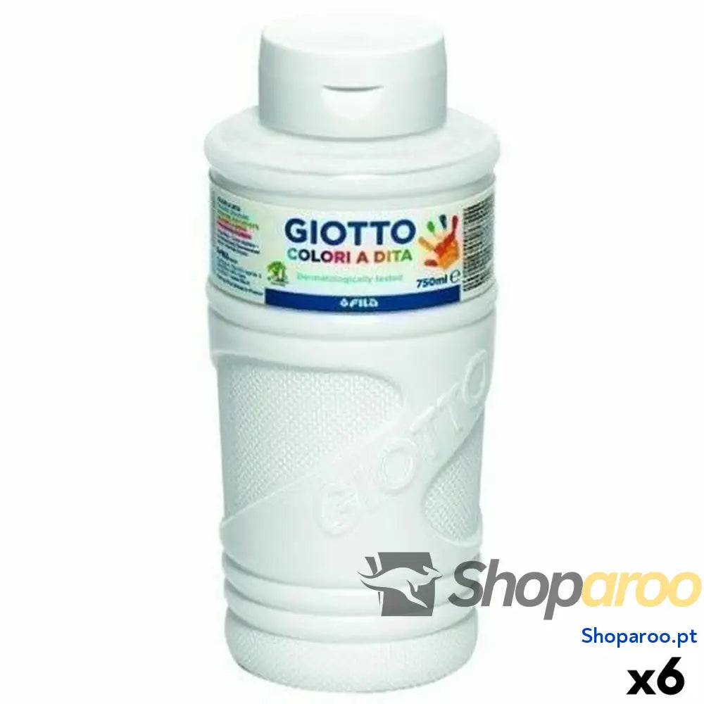 Pintura de Dedos Giotto Branco 750 ml (6 Unidades)