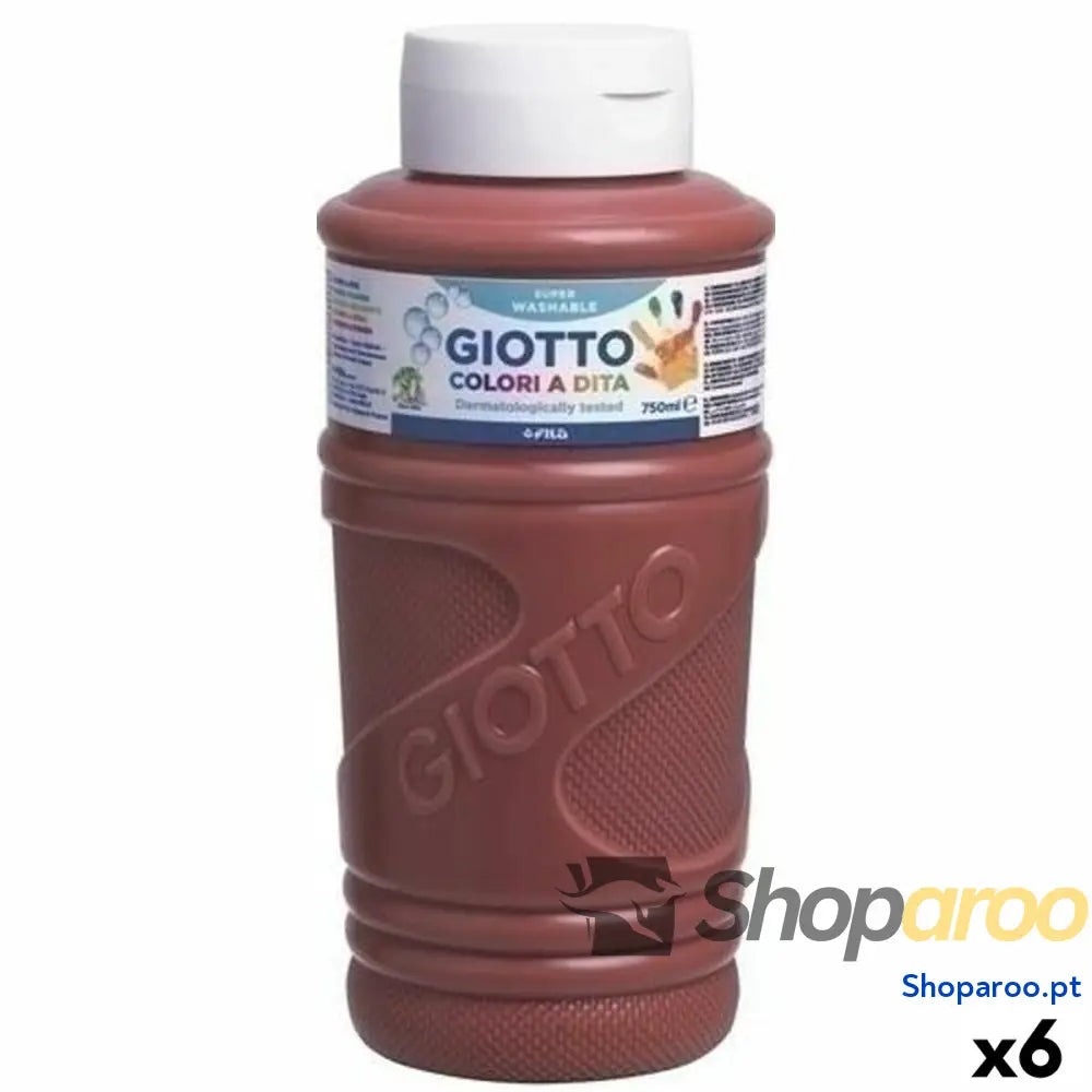 Pintura de Dedos Giotto Castanho 750 ml (6 Unidades)