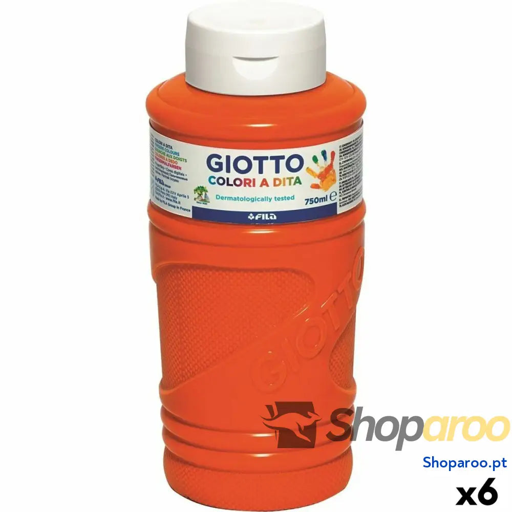 Pintura de Dedos Giotto Laranja 750 ml (6 Unidades)