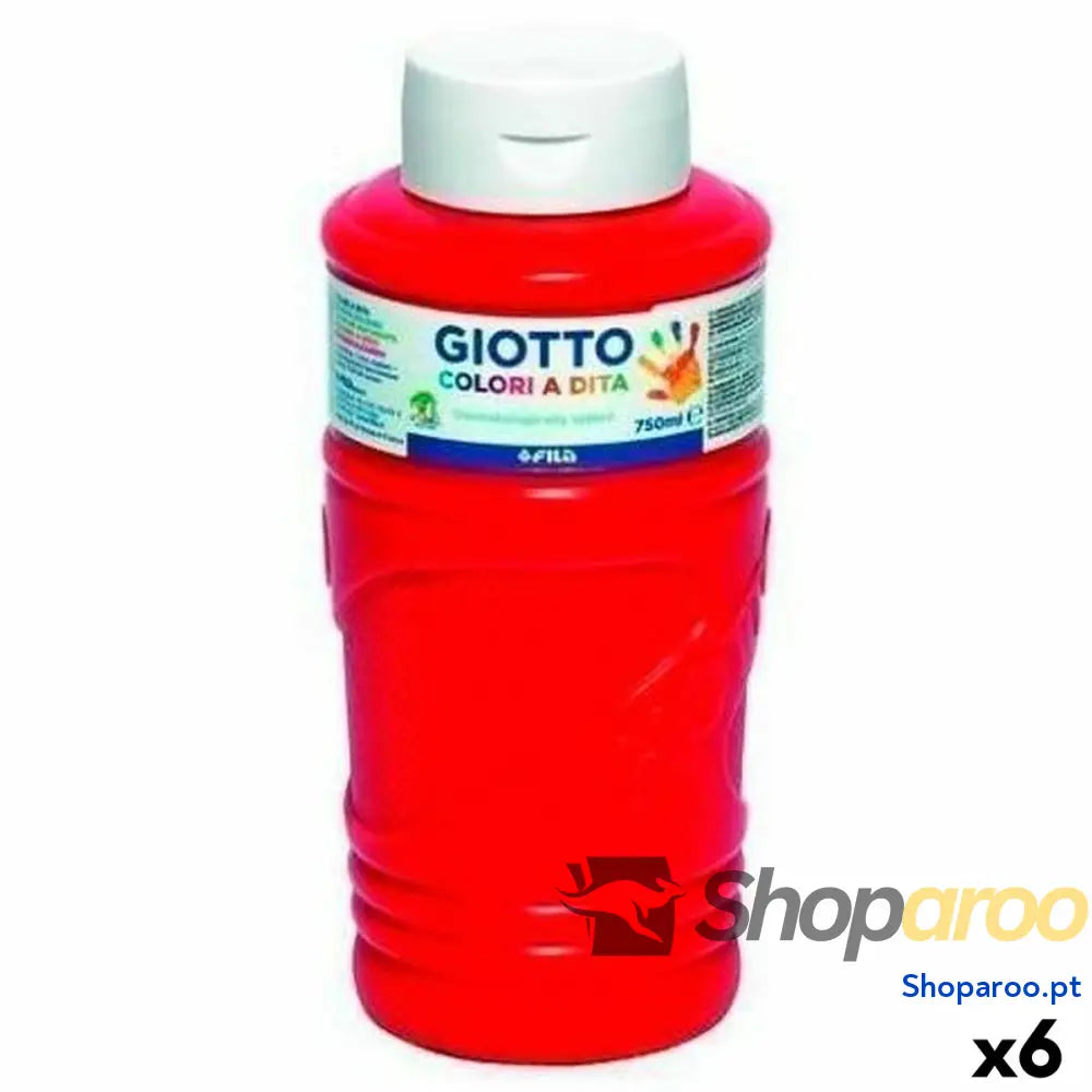 Pintura de Dedos Giotto Vermelho 750 ml (6 Unidades)