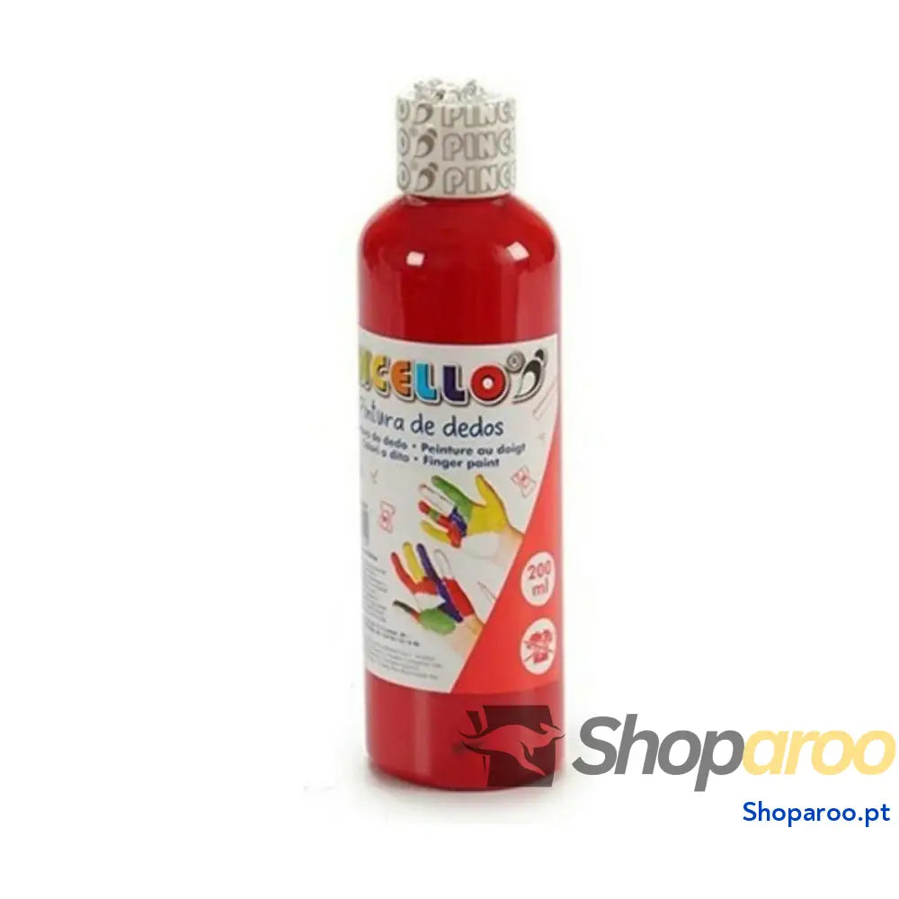 Pintura de Dedos Pincello FP200-R Vermelho 200 ml (12 Unidades)