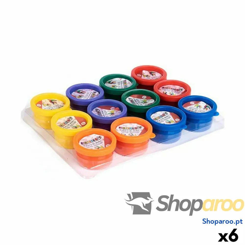 Pintura de Dedos Pincello FP2812 Conjunto Multicolor 28 ml (6 Unidades)