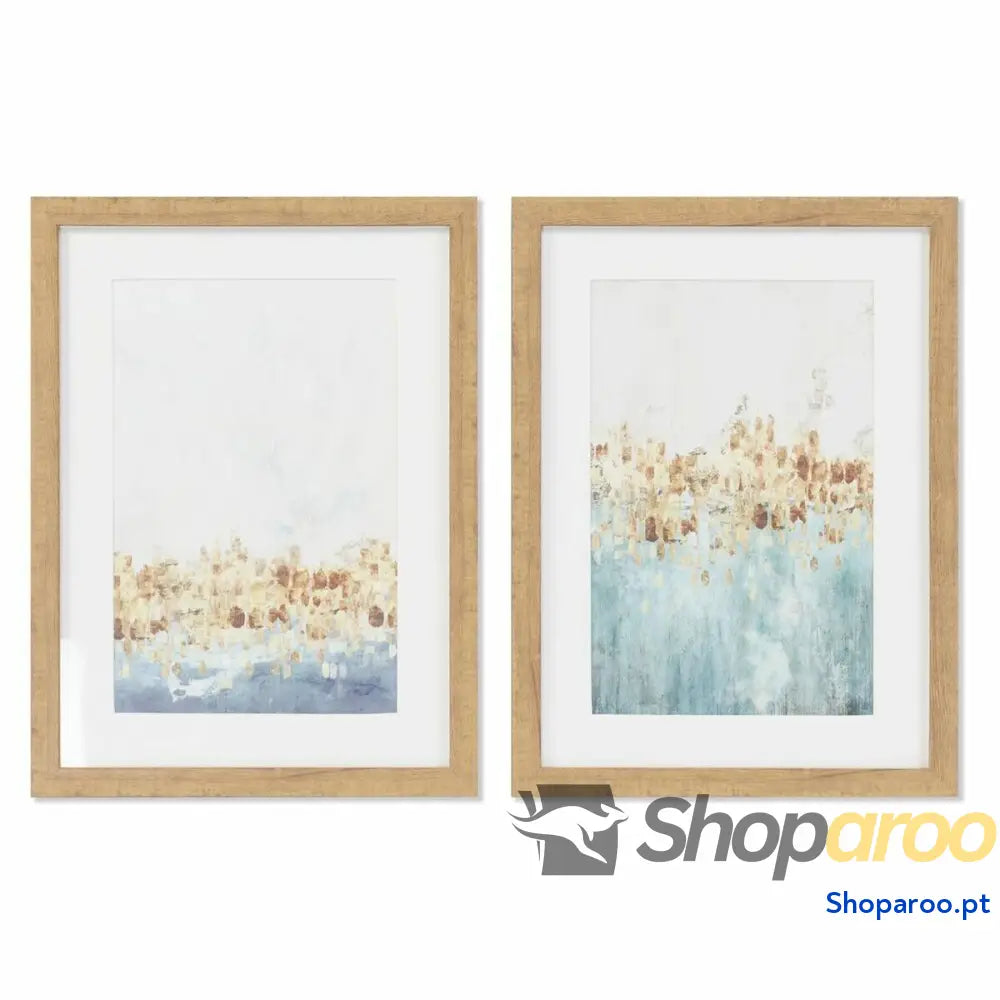 Pintura DKD Home Decor Abstrato (30 x 2,5 40 cm) (2 Unidades)