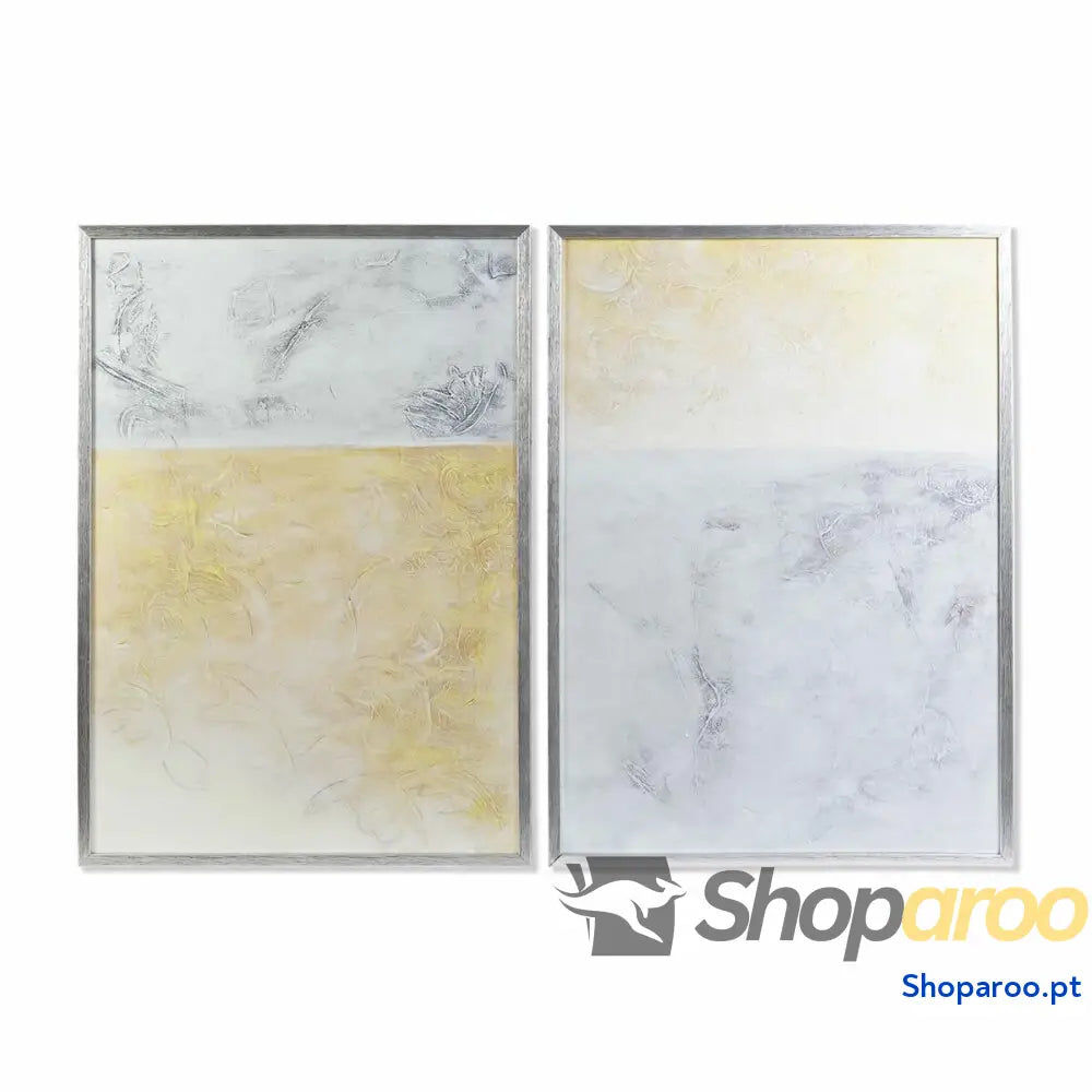 Pintura DKD Home Decor Abstrato 70 x 3 100 cm (2 Unidades)